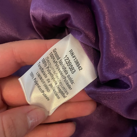 Game Day Purple Sequin Cropped Top - Picture 8 of 11